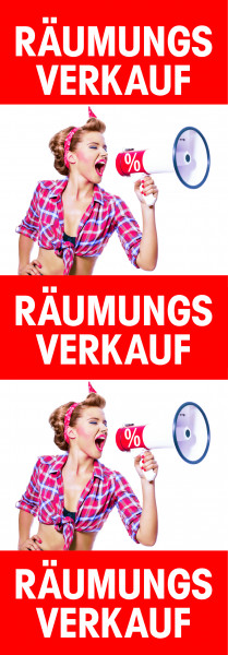 Plakat "Räumungsverkauf-Megaphon"
